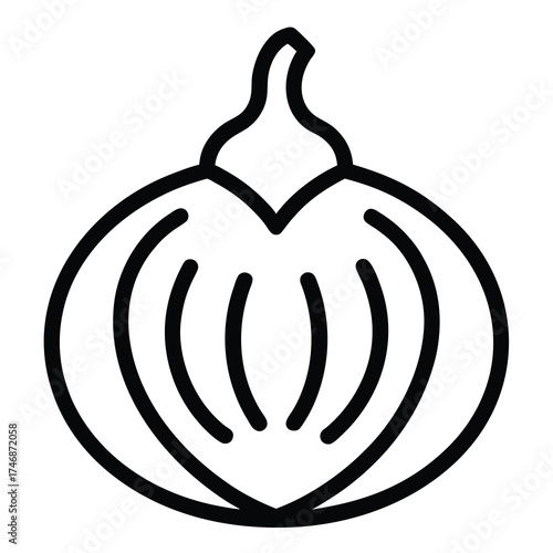 local produce vector line art icon