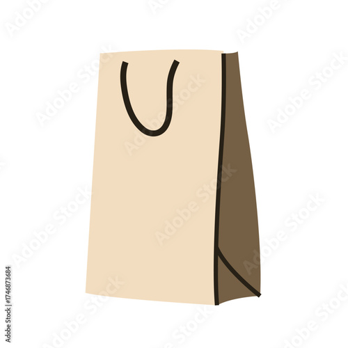 Paper bag for shopping, marketing and commerce designs