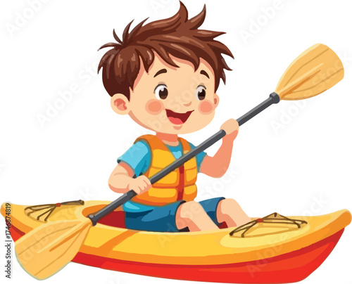 little girl kayaking
