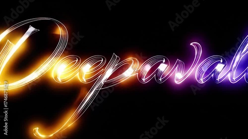 Festival of Lights: A vibrant, illuminated rendering showcases the auspicious name, a perfect visual for celebrating this time of joy.