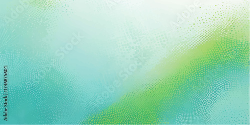 Abstract blue and green watercolor paint texture on vintage aged paper with a colorful light grunge pattern backdrop