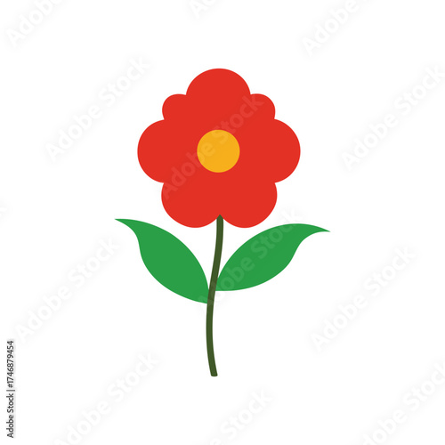 Four o clock flowering plant on white background vector art illustration