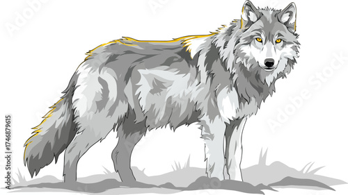 vector illustration of wolf