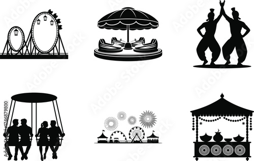 Diwali Carnival and Fair Event Vector Bundle