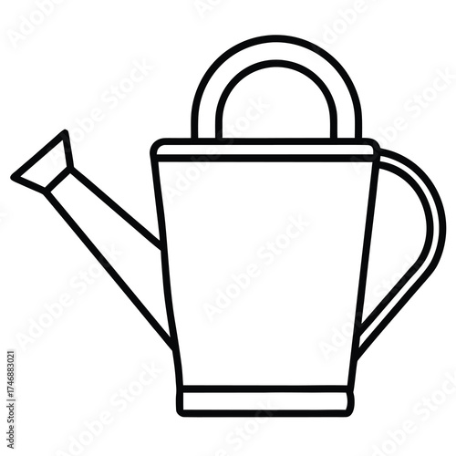 watering can vector line art icon