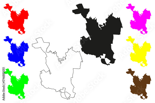 Oaxaca city (United Mexican States, Mexico, Oaxaca State) map vector illustration, scribble sketch Ndua or Oaxaca de Juarez map