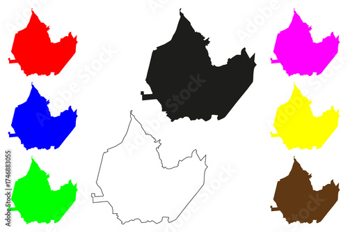 Orizaba city (United Mexican States, Mexico, Veracruz State) map vector illustration, scribble sketch Orizaba map