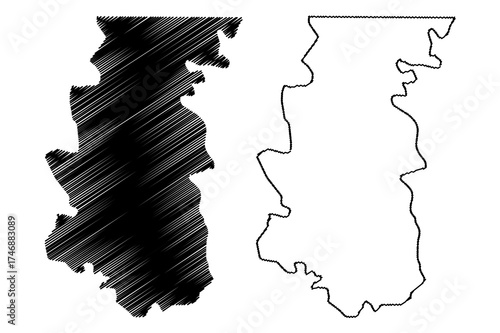 Bafata Region (Republic of Guinea-Bissau, Regions of Guinea Bissau) map vector illustration, scribble sketch Bafata map