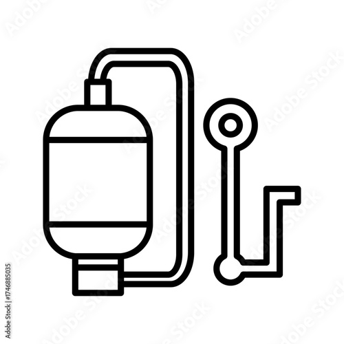 Expansion tank icon white on background