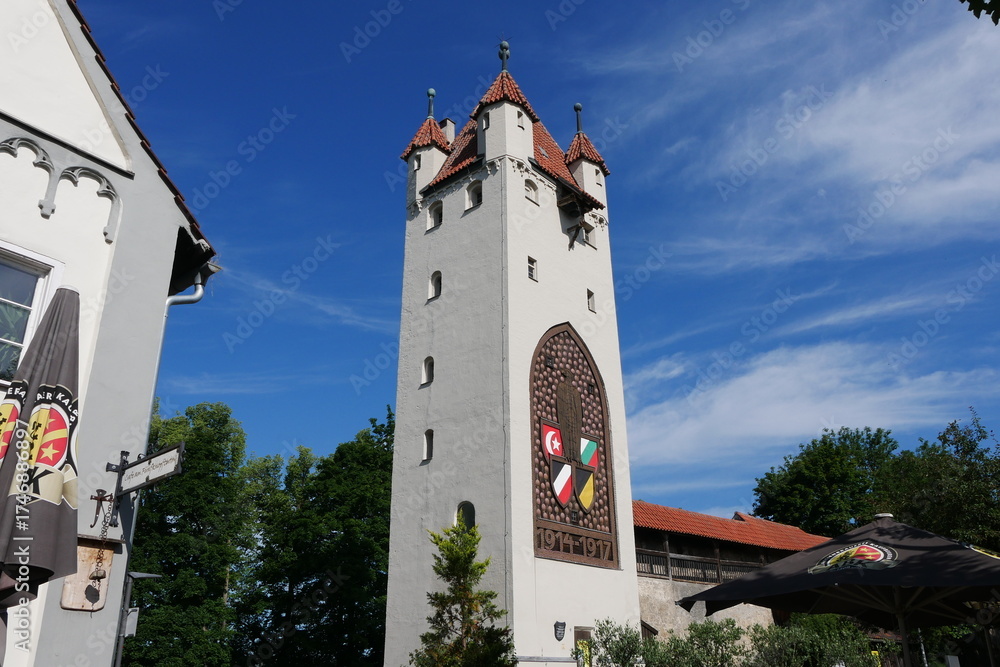 Fototapeta premium Fünfknopfturm in Kaufbeuren