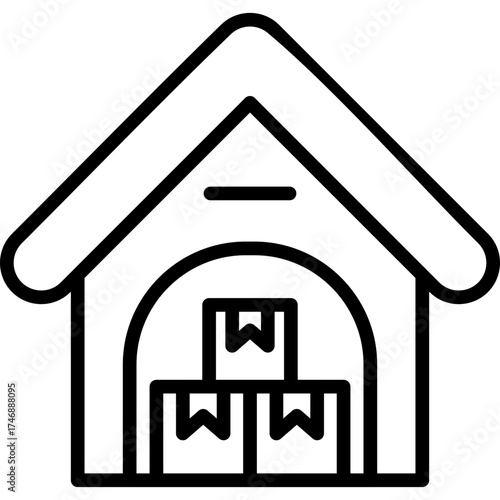 Outline Warehouse Icon