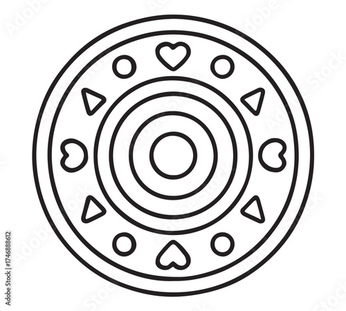 Bold Easy Mandala Coloring Pages 