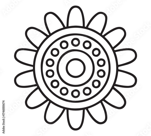 Bold Easy Mandala Coloring Pages 