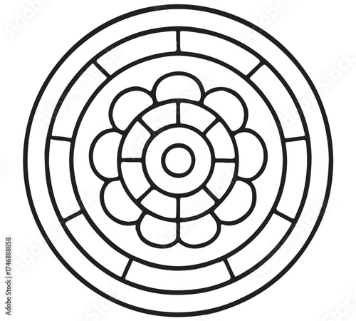 Bold Easy Mandala Coloring Pages 