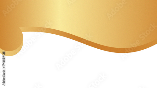 Wavy PNG Shapes for Banner Design, Abstract Golden Curves and Luxury Borders for Web Templates and Certificates