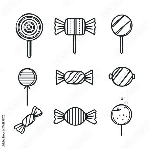 Sweet candy collection for festive celebrations and events