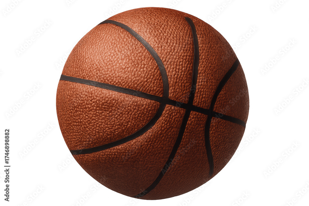 Fototapeta premium Basketball ball with texture on transparent background