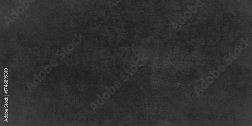 Dark black grunge textured concrete background. Panorama dark grey black slate background or texture. Vector black concrete texture. Stone wall background.	