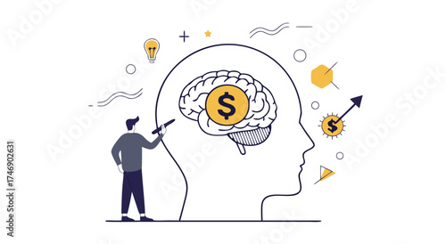 Brainstorming financial ideas for business growth.

