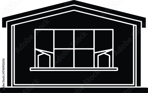 Classroom Window vector icon.