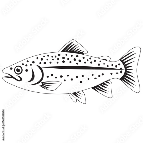 Trout Fish Logo vector