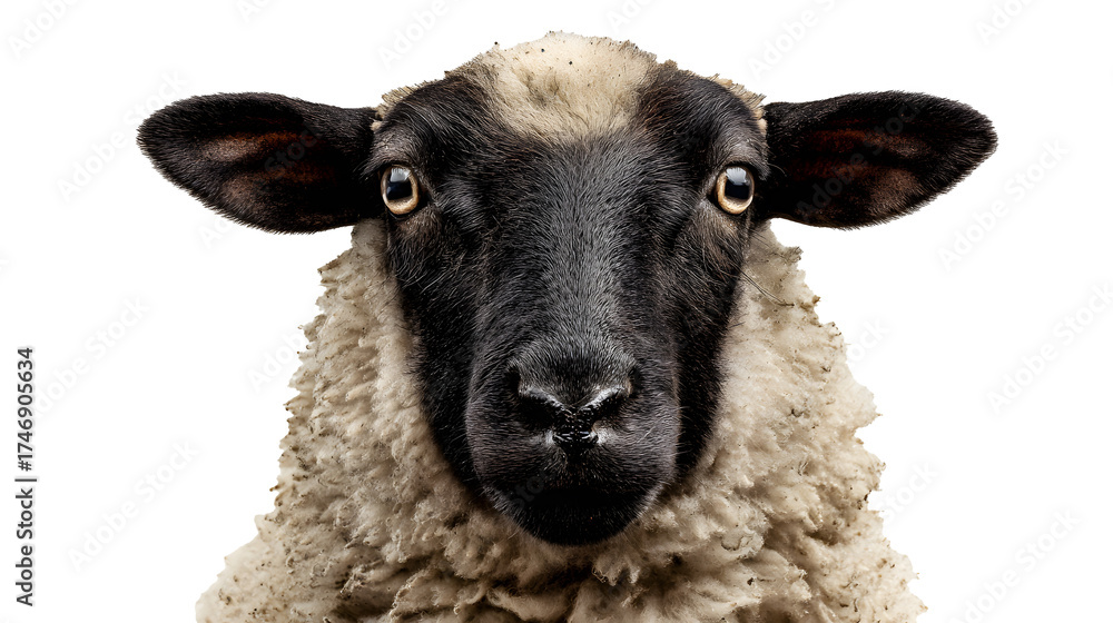 Naklejka premium Sheep png , Isolated Background