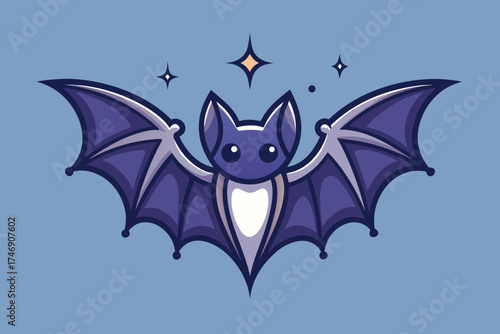 bat side view gliding sharp wing tips faint