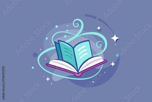 book hovering faint swirl motion mystical energy