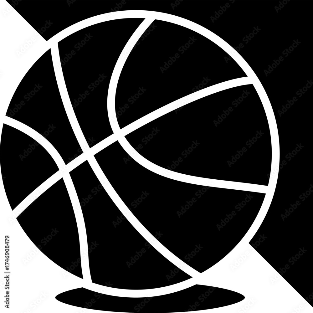 Naklejka premium Well-Known Basketball Icon Across United States