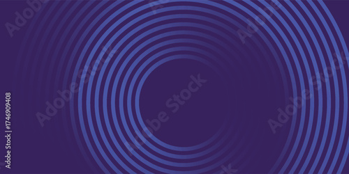 Blue abstract background with glowing circles. Swirl circular lines pattern. Geometric spiral. Twirl element. Modern graphic design. Futuristic technology concept. Vector illustration