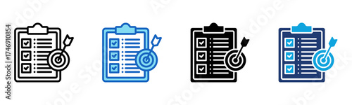 Objective Measures icon Multi Style Vector Illustration