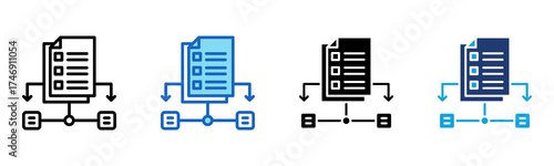 Placement Test icon Multi Style Vector Illustration