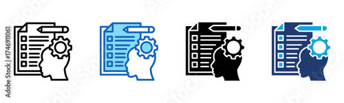 Psychometric icon Multi Style Vector Illustration