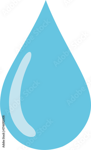Minimal raindrop vector illustration