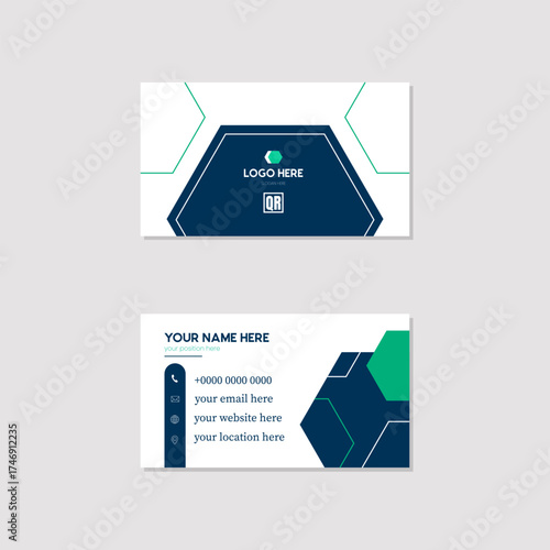 Modern business card template design. Fully editable and ready for print.