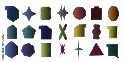 Stickers promotion tag discount offer badges vector set design