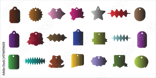 Deal promotion announcement special business colorful badges offer sticker banner design set collection vector template