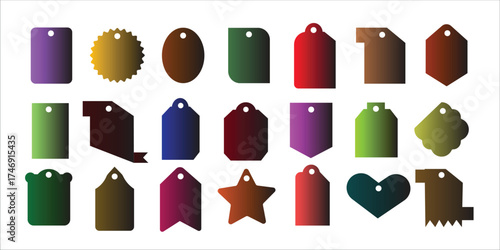 Colorful sale, discount, offer banner various shapes vector design
