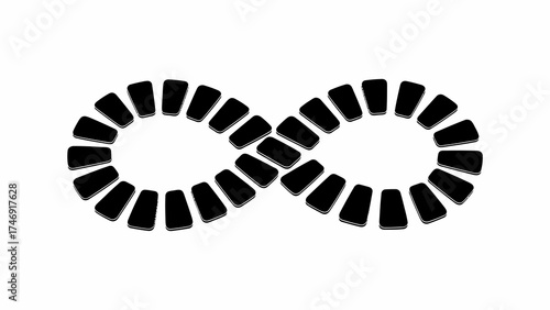 Modern Infinity Symbol Representing Limitless Potential and Eternal Connections, a Concept of Boundless Opportunities and Timelessness