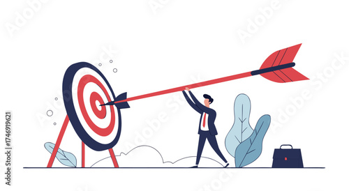 Achieving success through focused effort and accurate aiming.

