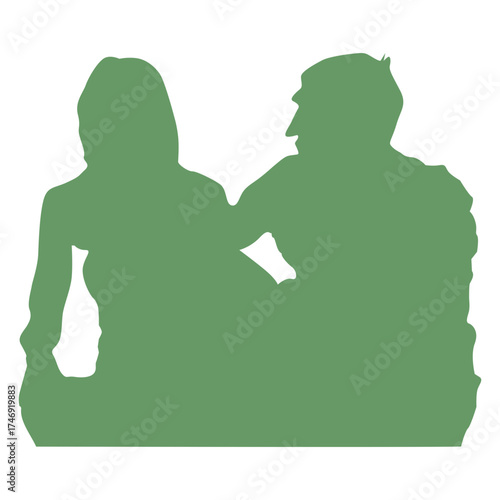 romantic sitting green