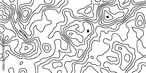 Topography vector background, banner, contour lines. Modern design with topographic wavy pattern design. Imitation of a geographical map shades. Technology	