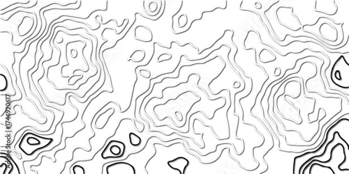 Topography vector background, banner, contour lines. Modern design with topographic wavy pattern design. Imitation of a geographical map shades. Technology	