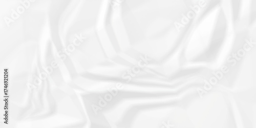Crumple crushed aged white obsolete rumple craft design. wrinkle ripped creased white crumple aged closeup recycled document grunge paper background.	