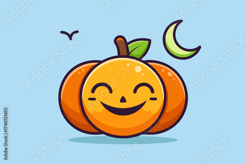 pumpkin with tilted stem one winking crooked eye