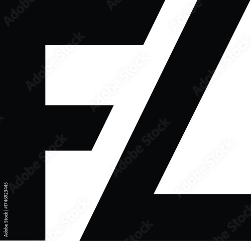 letter f l icon logo