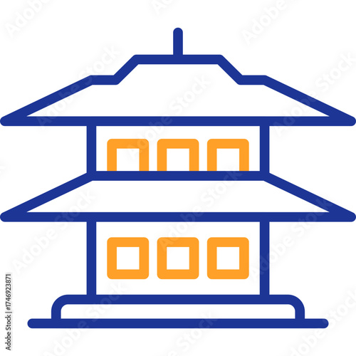 Traditional Construction Line Color Icon