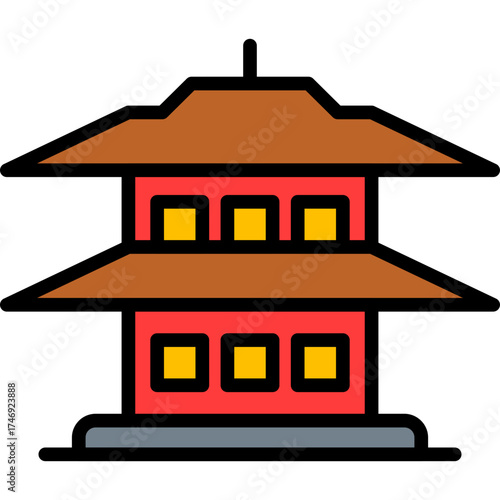 Traditional Construction Lineal Color Icon