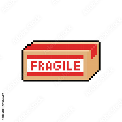 fragile package icon pixel art