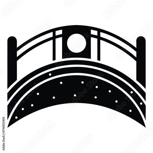 intergalactic bridge vector icon